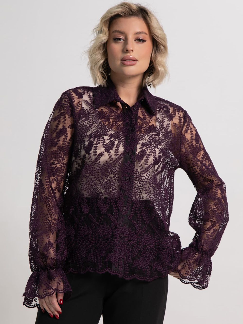 Блуза Изысканная (фиолетовая) Б15244-45М LT Collection