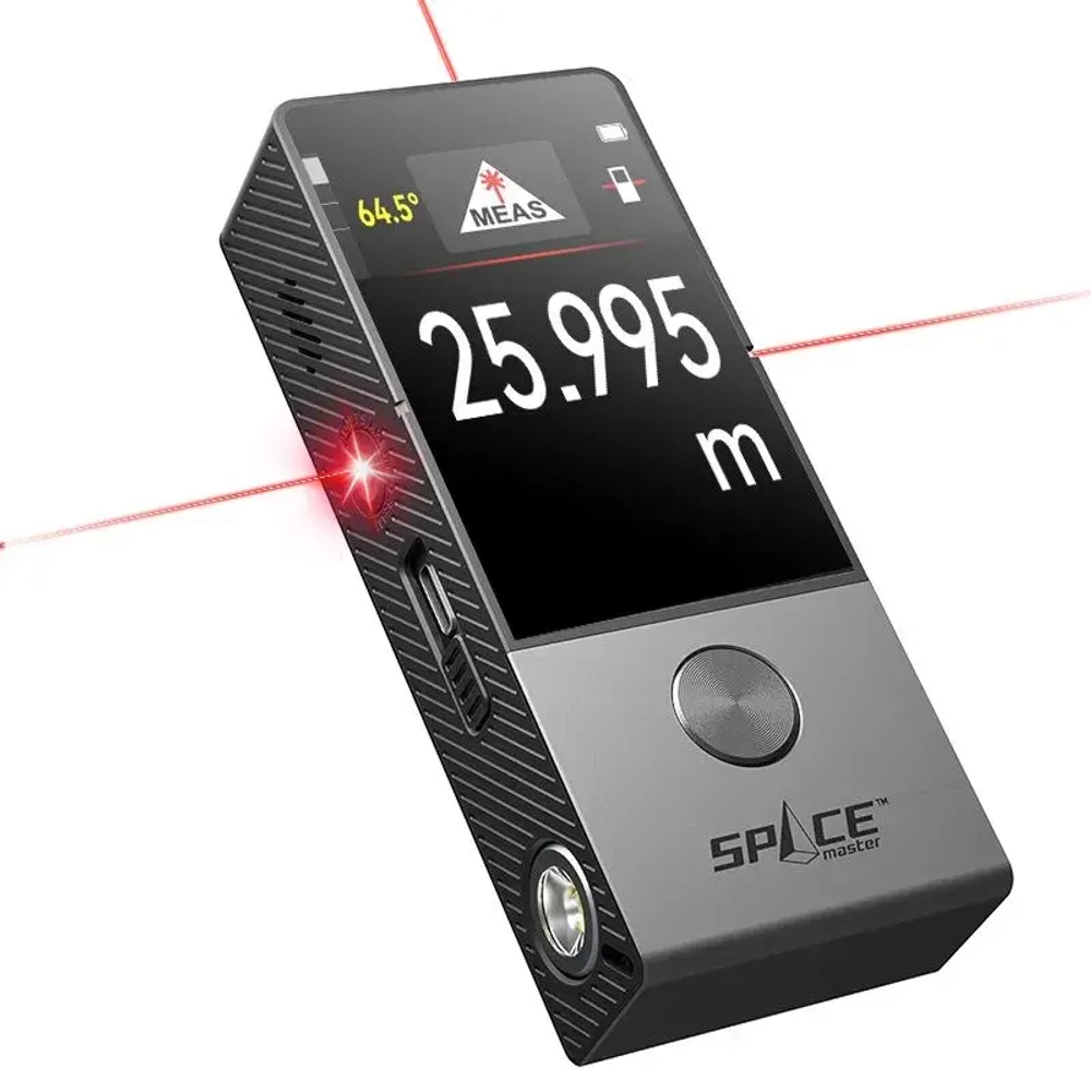 MILESEEY D9 Pro Лазерный Дальномер 100 м, Сенсорный IPS-Экран 2.4", Синхронизация с Приложением, Двусторонний Лазер, P2P, Живое Отображение Угла, Профессиональный Инструмент