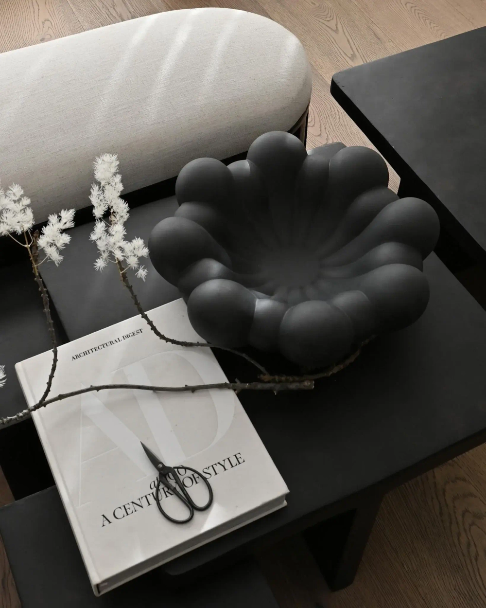 Поднос 101 Copenhagen Bloom Tray, Big - Black