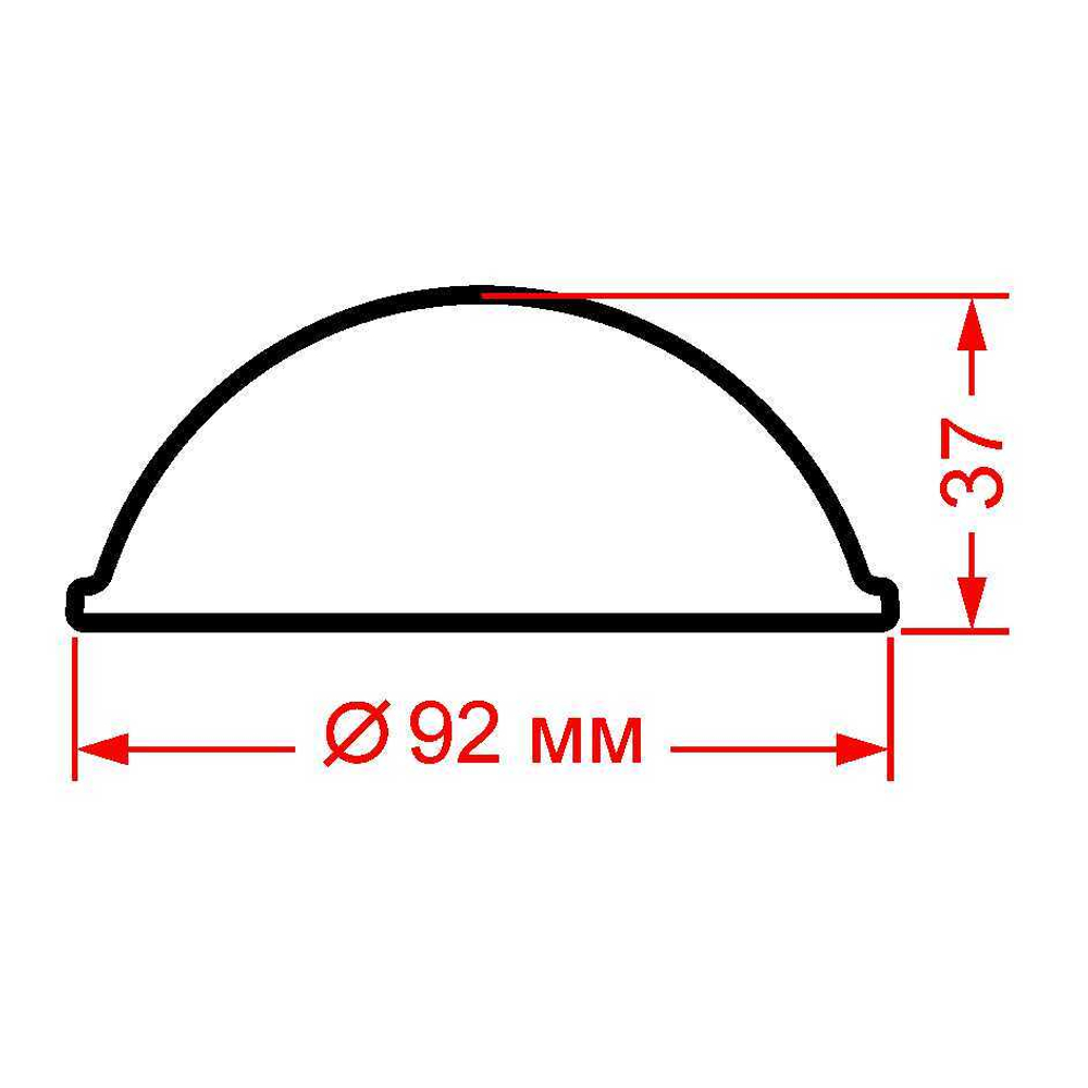 Чертеж колпака 56/10 - размеры стекла судового светильника СС-56