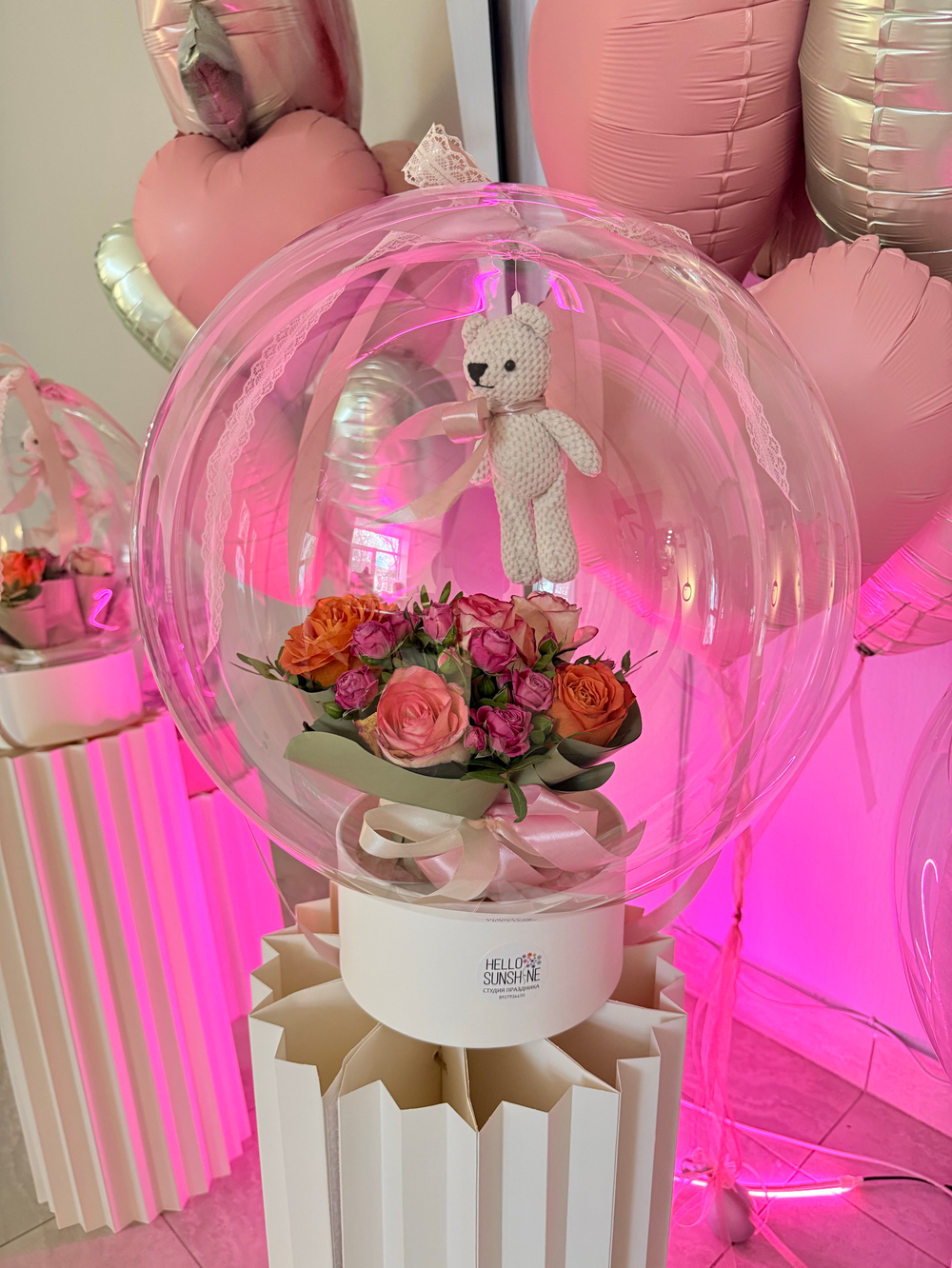 Цветы в шаре для мамы