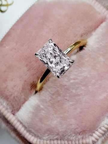 Кольцо с бриллиантом Радиант 1,5 карат