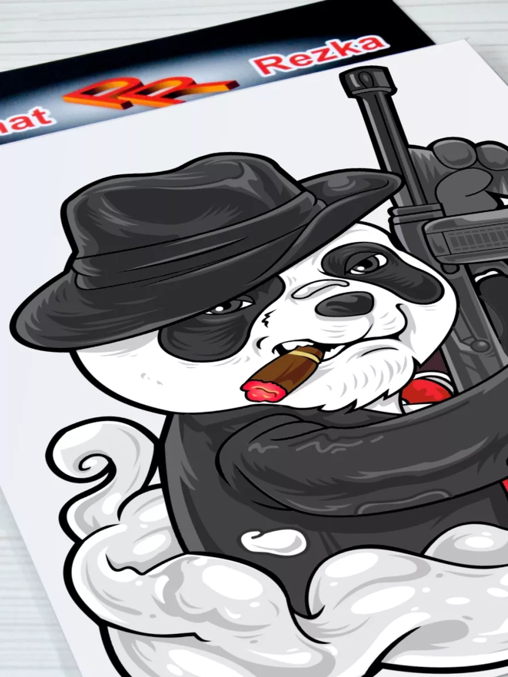 Наклейка - Панда Гангстер