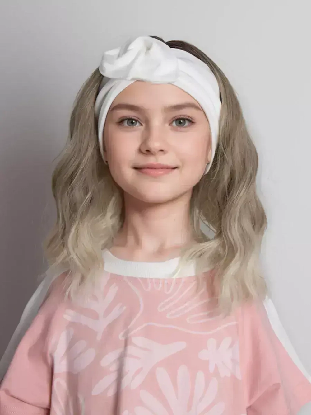 Повязка на голову трикотажная детская