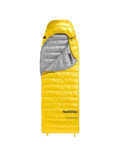 Мешок спальный Naturehike Ultralight CWZ400 M, 210х75 см, (правый) (ТК: +7°C), желтый