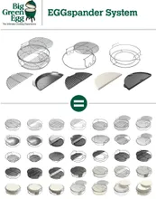 Набор мультиуровневых стальных решеток EGGspander для гриля Big Green Egg XL, 5 частей