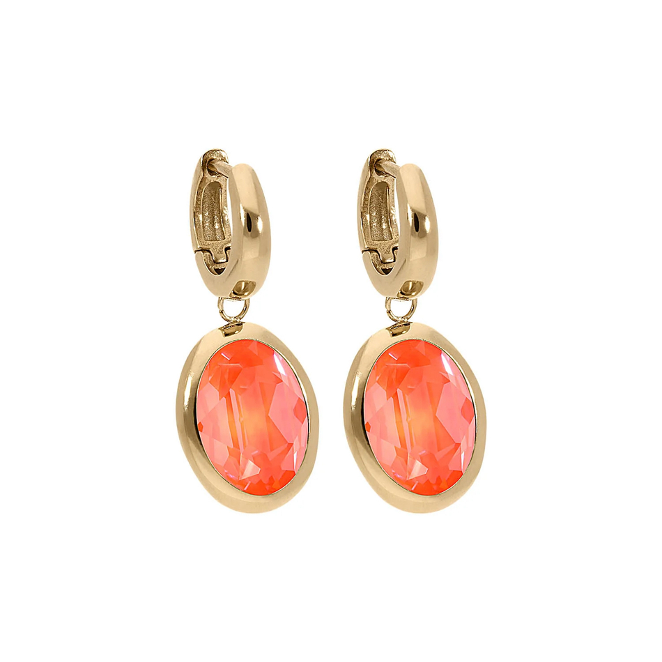 Серьги Qudo Creole TIVOLA small (G/P) Orange glow delite 310684