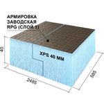 Панель Ruspanel RPG Basic на основе экструдированного пенополистирола L односторонняя 2485х585х40 мм