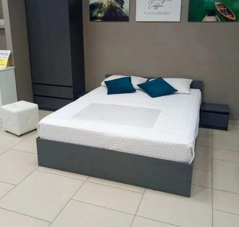 Кровать двуспальная «Денвер» Графит 160 см