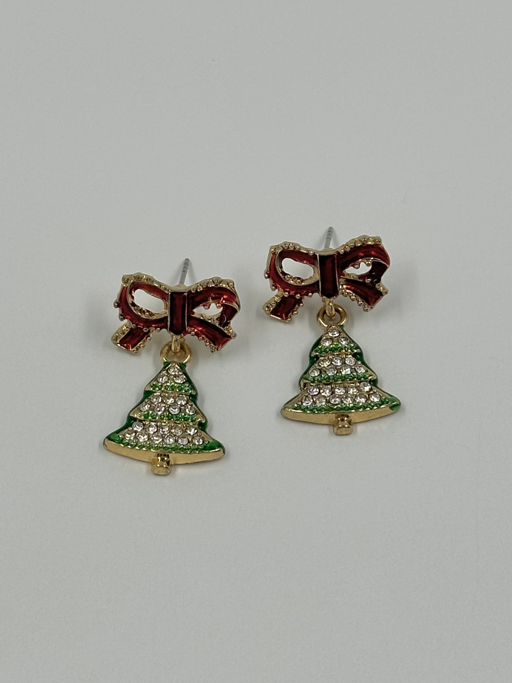 Серьги Ёлочки с бантами