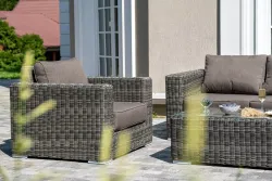 "Боно" лаунж-зона из искусственного ротанга, цвет графит