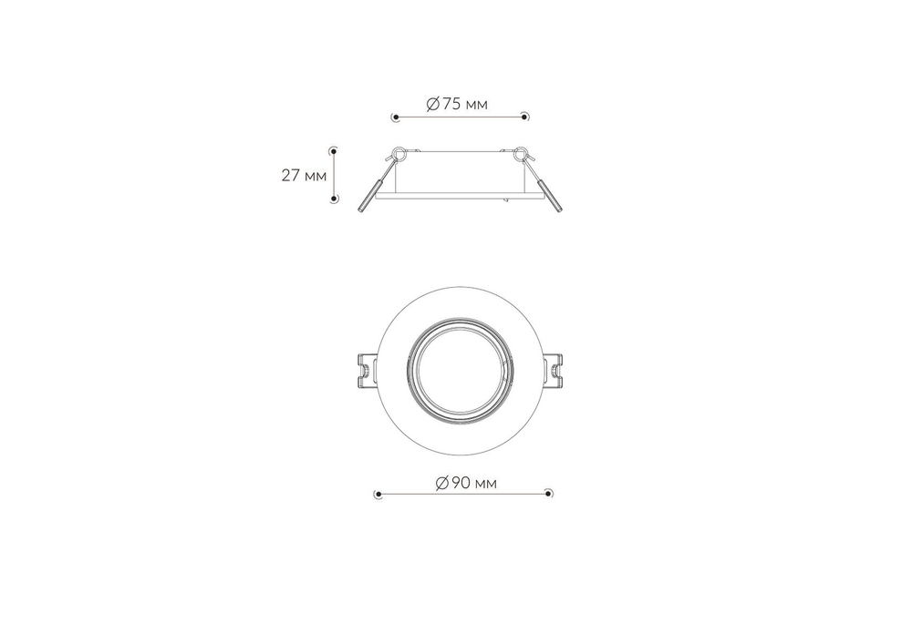 Светильник встраиваемый Vaes JUST GU10 Черный