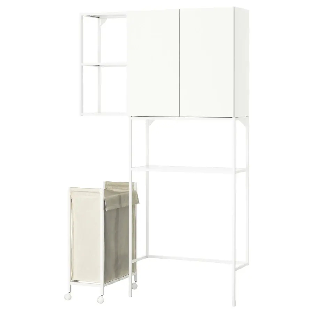 Комбинация для ванной - IKEA ENHET, 120х32х204 см, белый, ЭНХЕТ ИКЕА