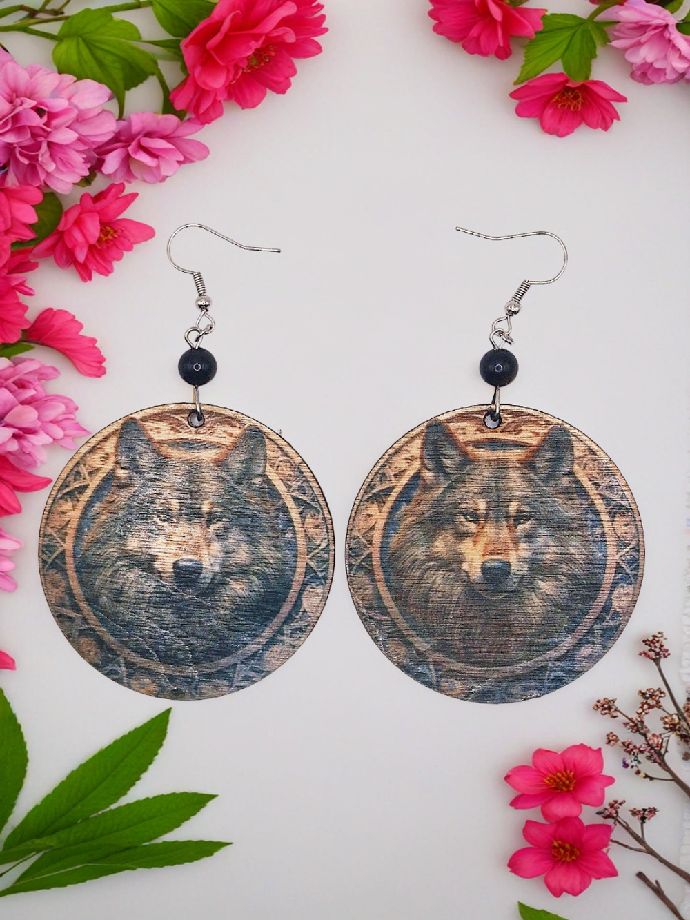 Серьги Волк