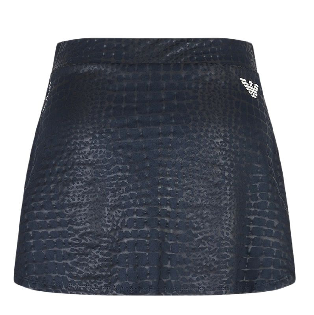 Теннисная юбка EA7 Woman Jersey Skirt - fancy navy blue