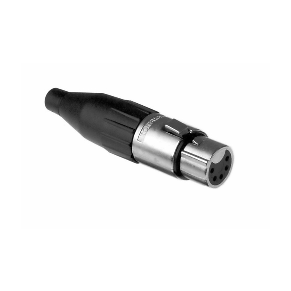 Amphenol AC5F - Разъем XLR кабельный мама , 5 контактов, гнездо, точеные контакты, цвет - никель.