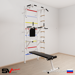 Шведская стенка Sv Sport 592 (Турник стандарт/Брусья/Стойка/Скамья/Лестница)
