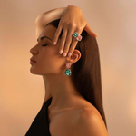 Серьги с Турмалином, Морганитом и Бриллиантами, E0030-14/1