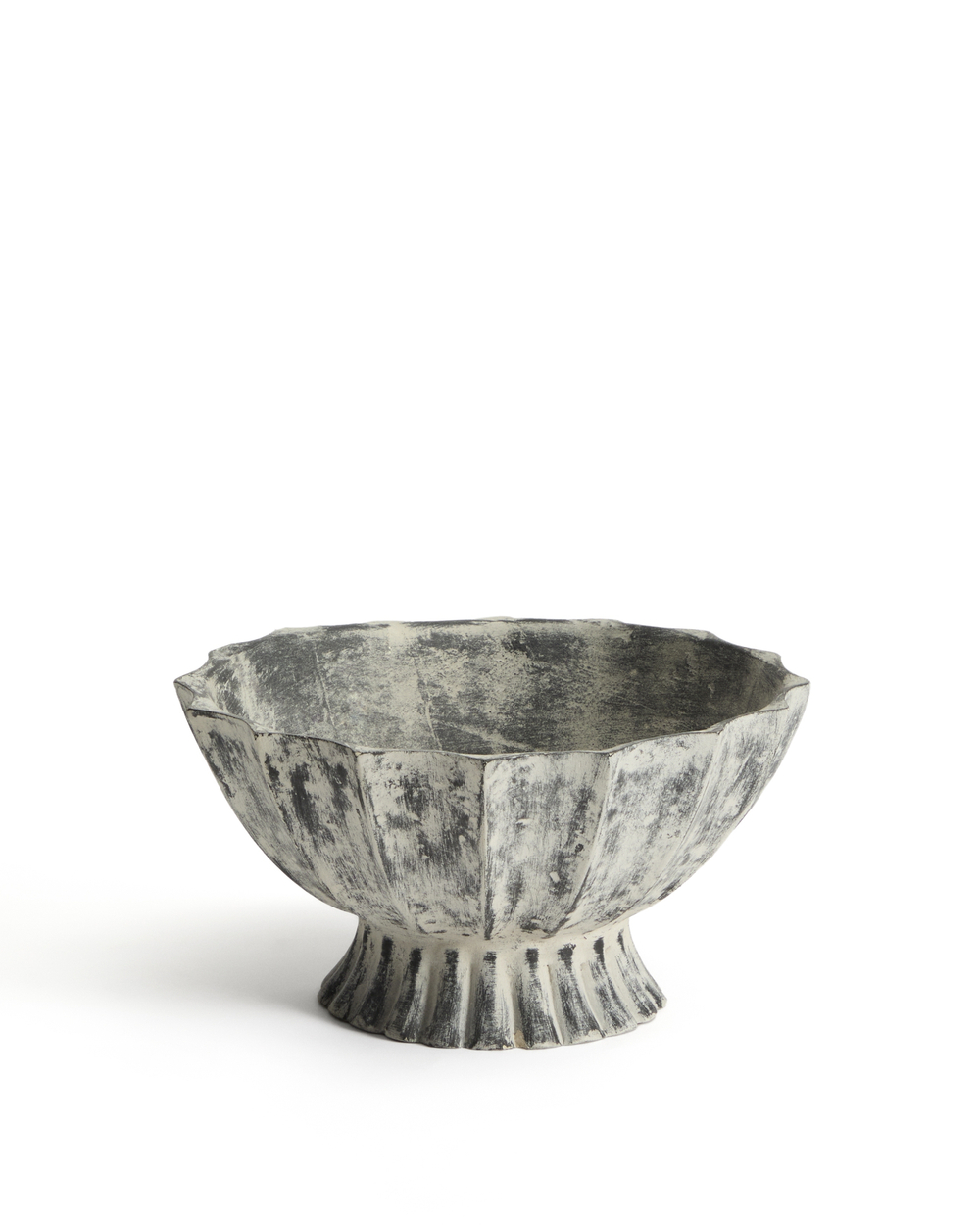 Ваза Valura из папье-маше серая Ø 26 см