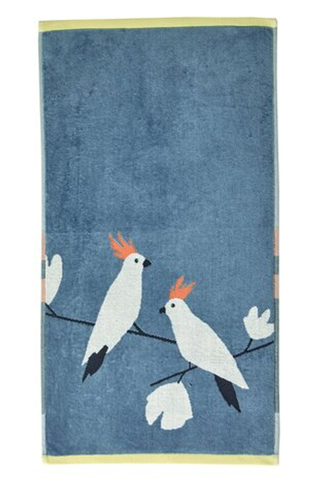 Полотенце 50х90 Blanc des Vosges Perruches Denim синее