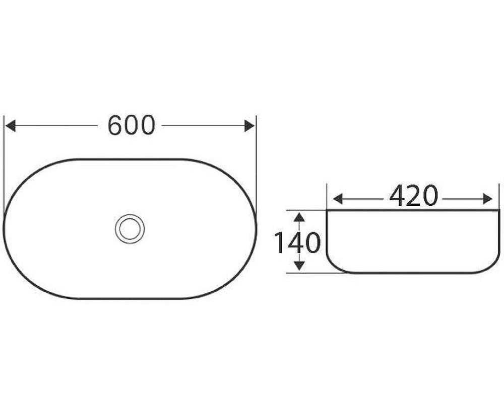 Раковина-чаша BelBagno 60 BB1084-H301 Черная матовая
