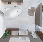 Акриловая ванна VAGNERPLAST HAPI 170x110 Left