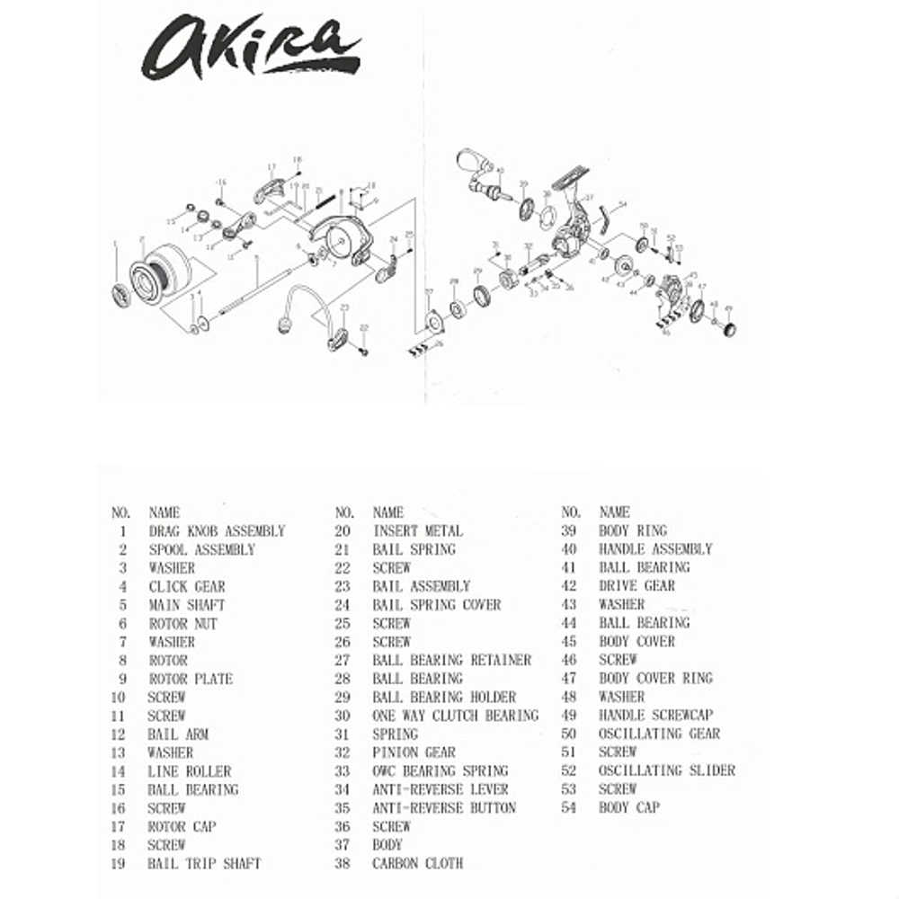 Безынерционная катушка AKIRA 3000F 3+1 подшипник Helios