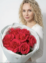 Малиновые французские розы (7шт)