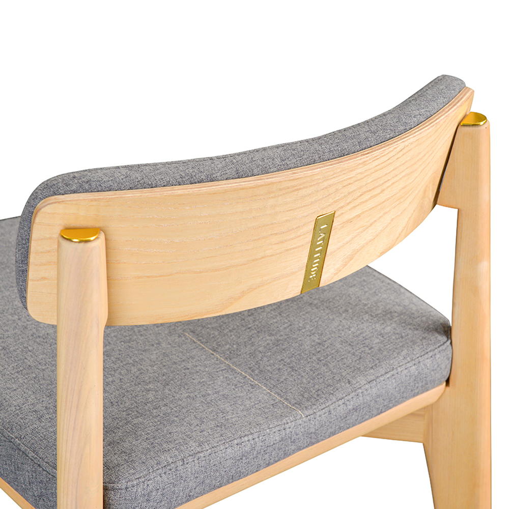 Стул полубарный aska, рогожка, ясень/серый