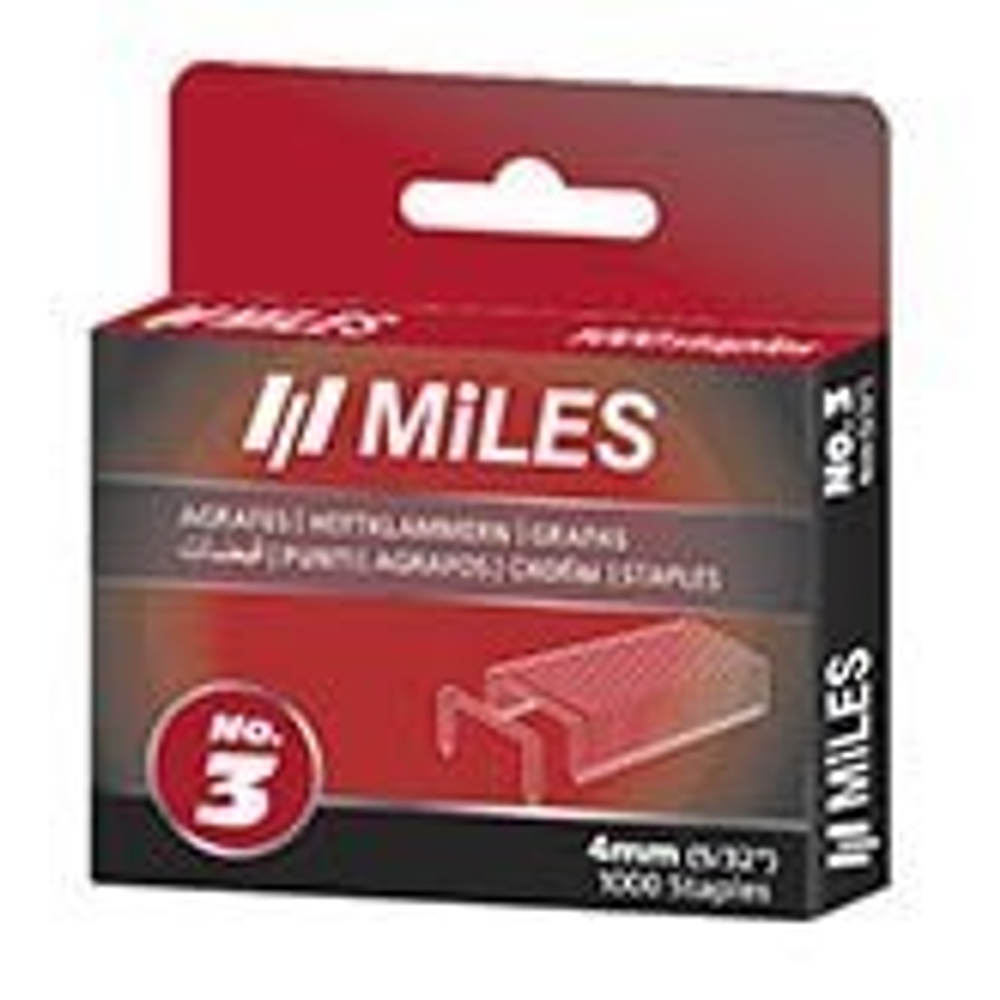 Скобы д/степлера MILES тип 53 6мм (1000шт) упак.