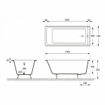 Ванна чугунная Delice Level Elite DLR230602 170х75 белая