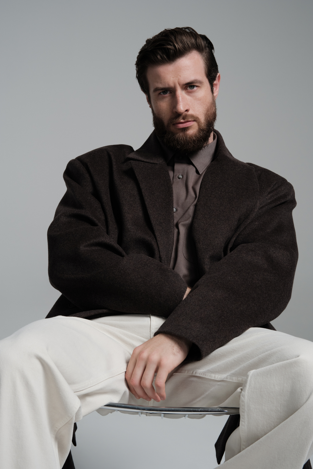 Пальто двубортное | brown