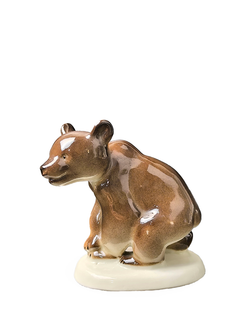 Статуэтка (миниатюра) "Медвежонок присевший" ЛФЗ