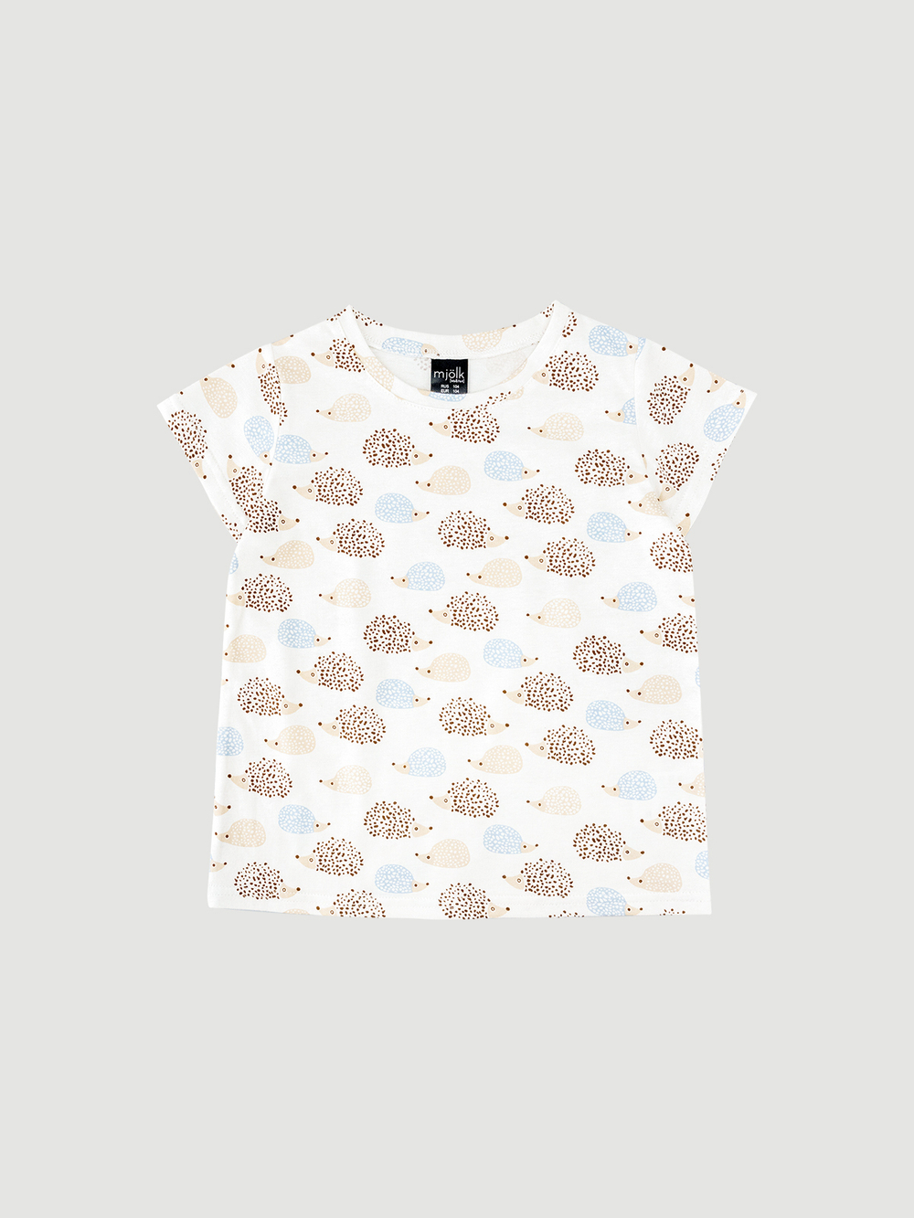 Футболка для девочек Mjölk Ёжики на экрю