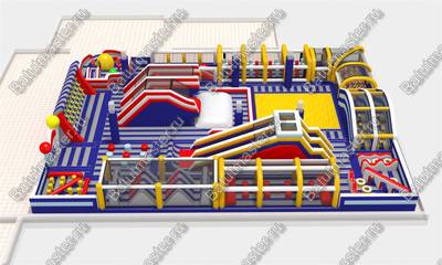 Надувной комплекс "Просторы для забав" 32,5*21,6*5 м