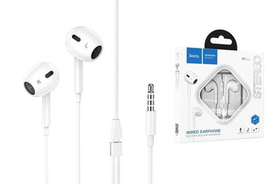 Наушники проводные Hoco M1 max crystal IP with mic White