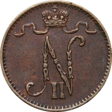 1 пенни 1903 (монета для Финляндии), маленькая цифра "3"