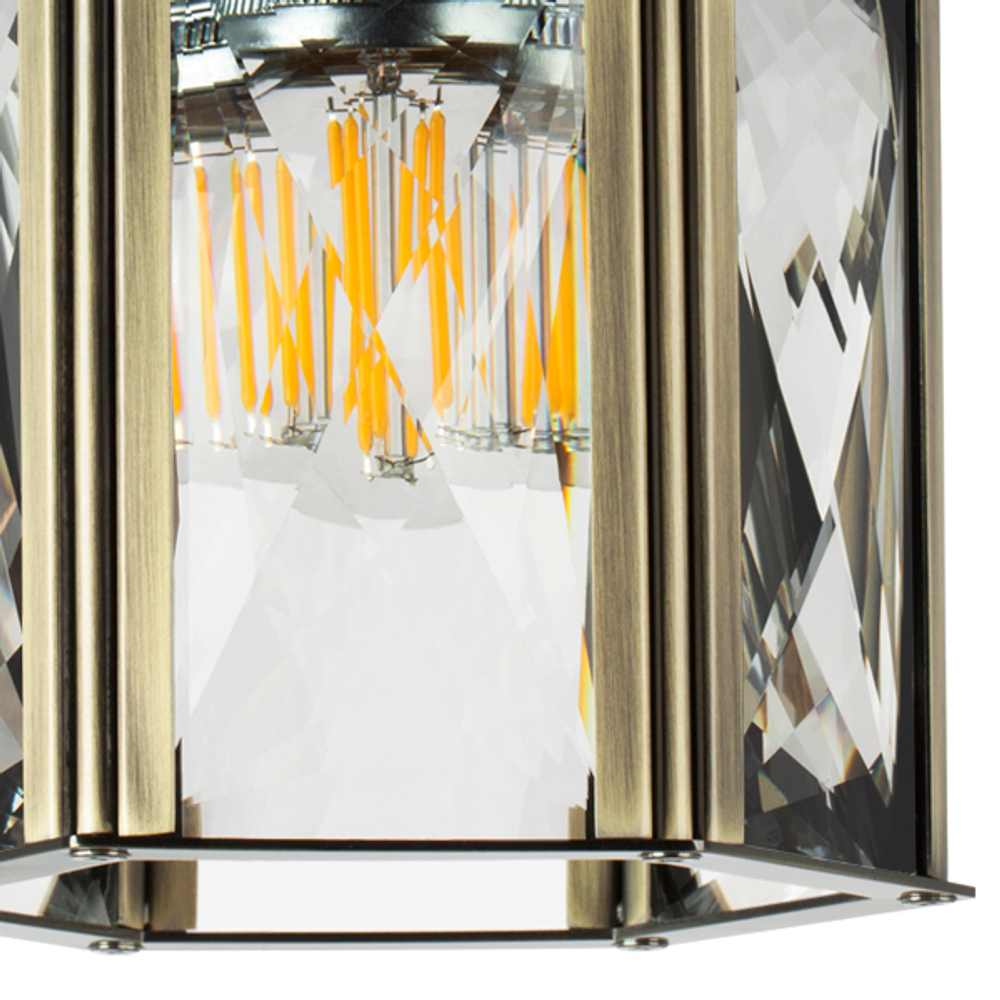 722013 Люстра LIMPIO 1х40W E27 БРОНЗА/ПРОЗРАЧНЫЙ