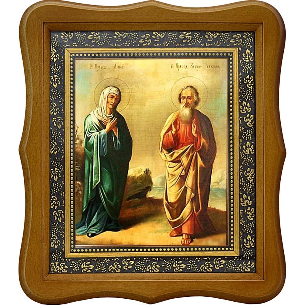 Иоаким и Анна Святые родители Богородицы. Икона на холсте.