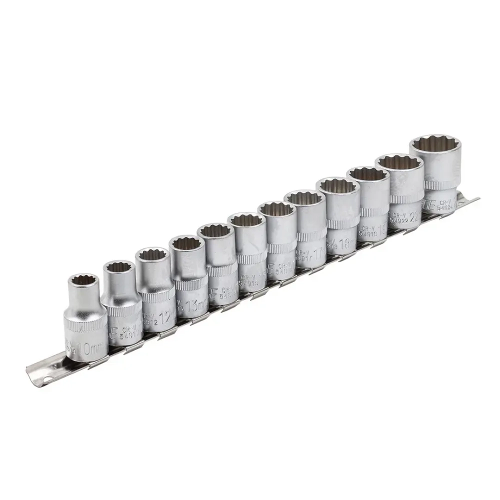 Набор головок 12пр. 1/2''12гр.(10-19,22,24мм), на планке Forsage F-4121-9