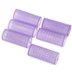 Бигуди липучки, 6шт., однотонные, цвет сиреневый, d-2,5см