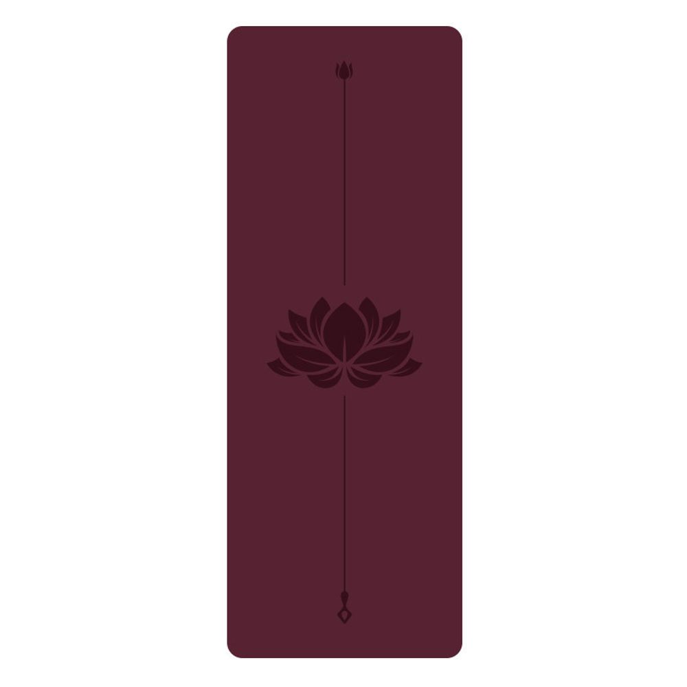 Каучуковый коврик для йоги Lotus Red Wine 185*68*0,5 см нескользящий