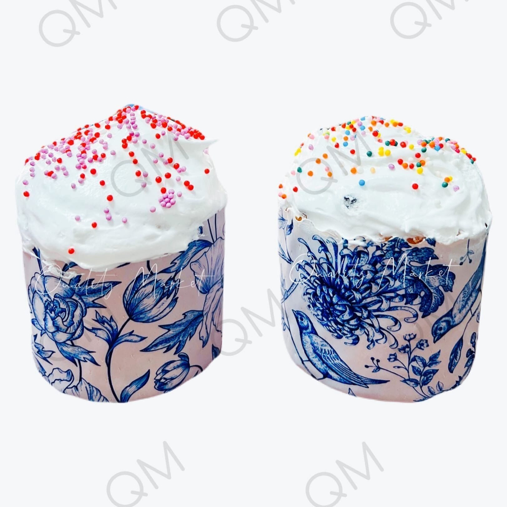 Форма бумажная под кулич 70/60 мм "Фарфор" от 20 шт/1 упак