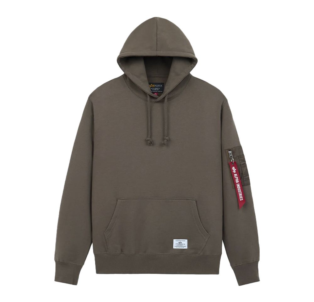 Толстовка Alpha Industries Utility Pocket Hoodie Espresso (Коричневый)