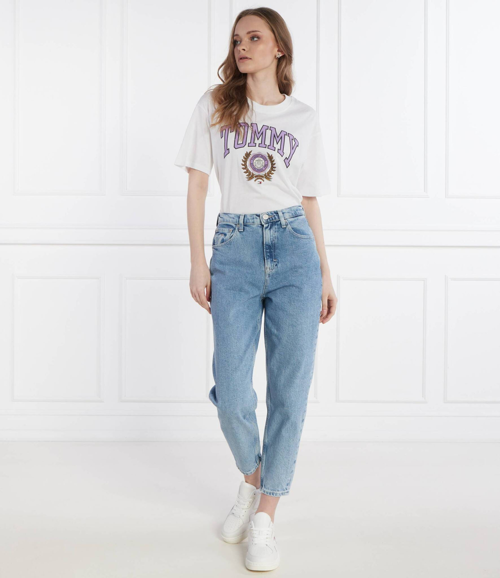 Кожаные кроссовки new basket Tommy Jeans - белый(EN0EN02524)