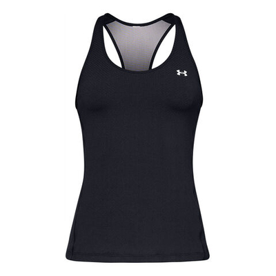 Женская теннисная майка Under Armour Heatgear Racer Tank Top Women - Black, Silver