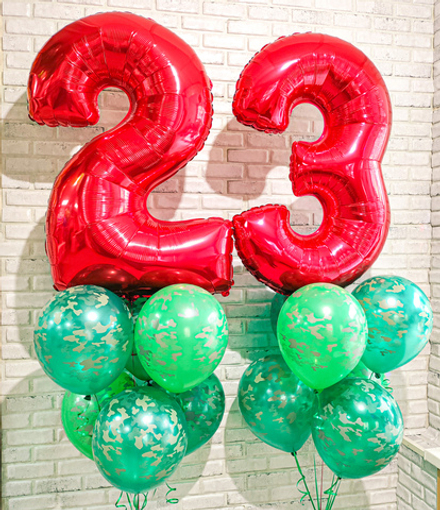 Набор шаров "23 февраля милитари"