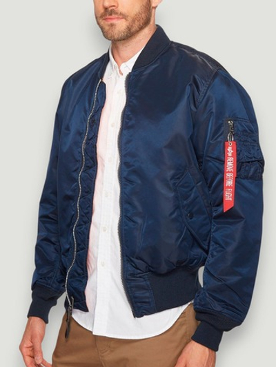Куртка Бомбер - MA-1 Alpha Flight Jacket(т.синяя - r.blue)