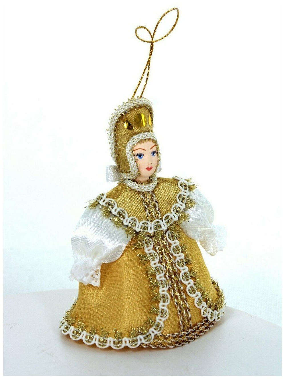Кукла-подвеска Девушка в золотом сарафане