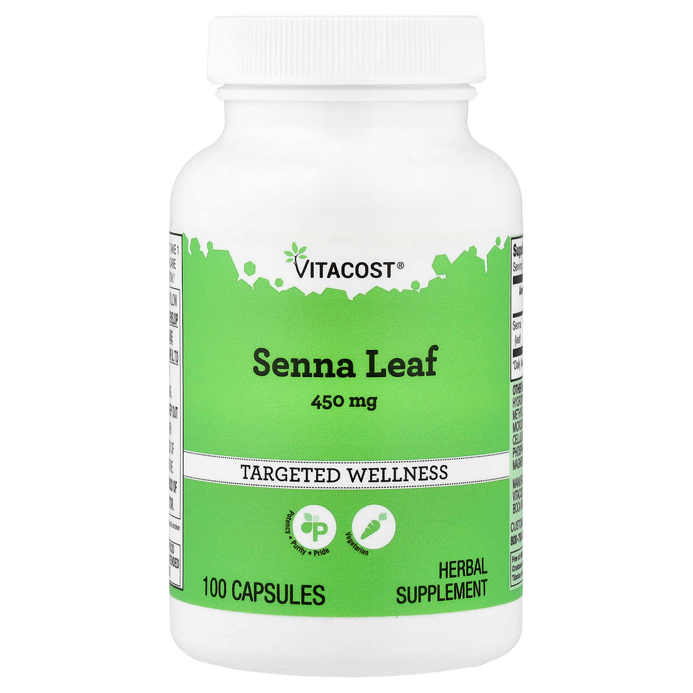 Vitacost, Senna Leaf, 450 mg, 100 Capsules
